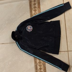 XS Women fit Eeyore jacket vintage XL girl  two light blue stripes so cute